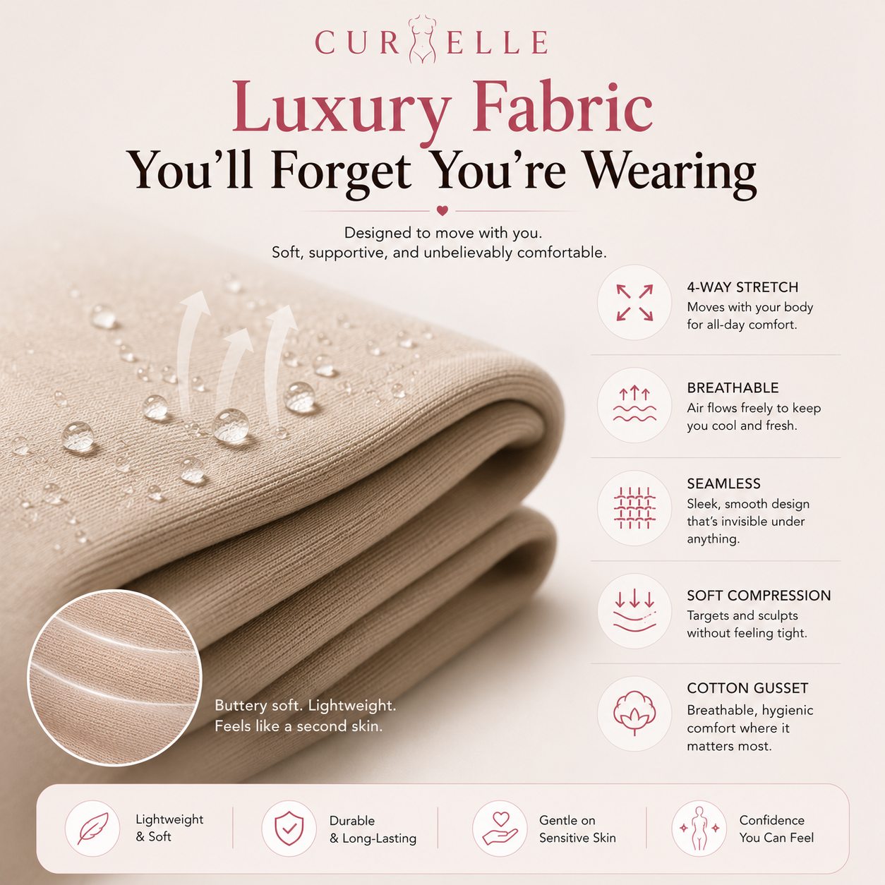 Curvelle™ Bathroom Friendly Shapewear